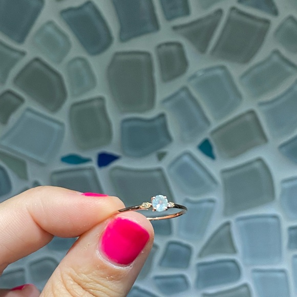 Aquamarine and diamond ring - Picture 13 of 13